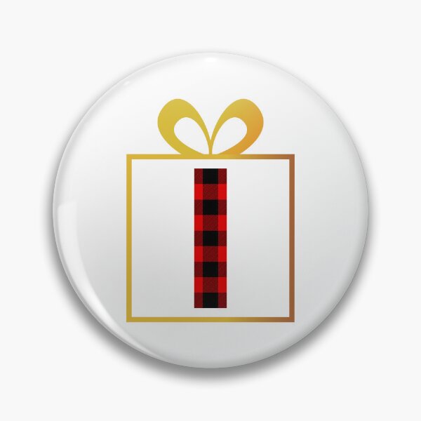 Item preview, Christmas Buffalo Plaid Letter I designed and sold by Coffee Lifestyle.