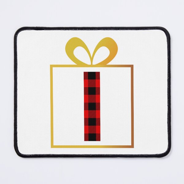 Item preview, Christmas Buffalo Plaid Letter I designed and sold by Coffee Lifestyle.
