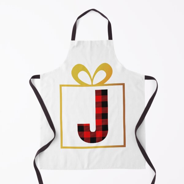 Item preview, Christmas Buffalo Plaid Letter J designed and sold by Coffee Lifestyle.
