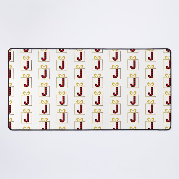 Item preview, Christmas Buffalo Plaid Letter J designed and sold by Coffee Lifestyle.