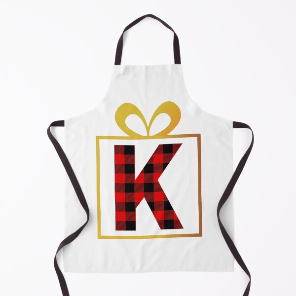 Item preview, Christmas Buffalo Plaid Letter K designed and sold by Coffee Lifestyle.