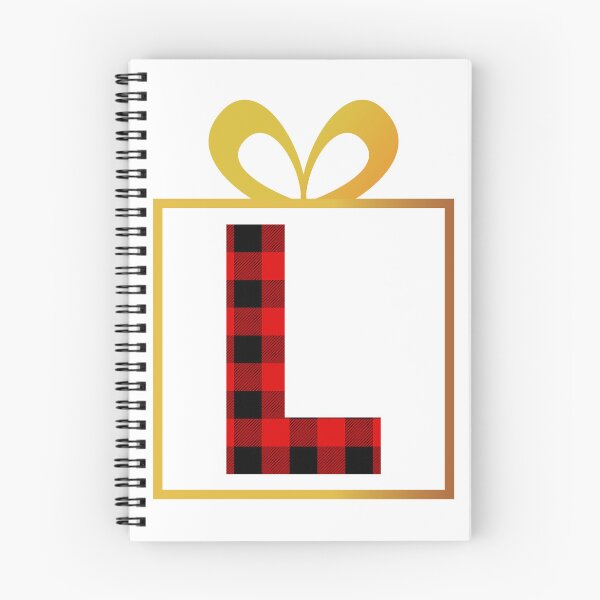 Item preview, Christmas Buffalo Plaid Letter L designed and sold by Coffee Lifestyle.