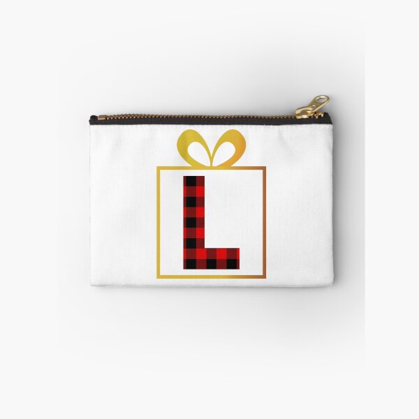 Item preview, Christmas Buffalo Plaid Letter L designed and sold by Coffee Lifestyle.