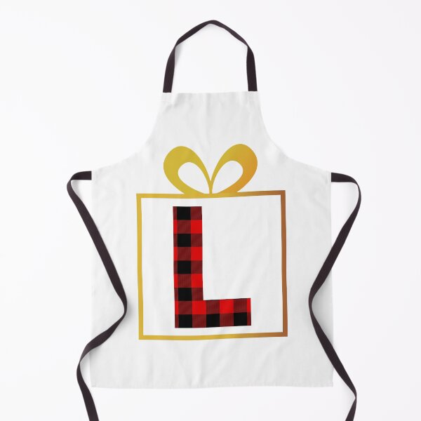Item preview, Christmas Buffalo Plaid Letter L designed and sold by Coffee Lifestyle.