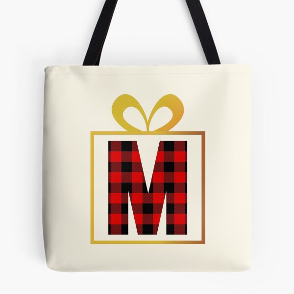 Item preview, Christmas Buffalo Plaid Letter M designed and sold by Coffee Lifestyle.
