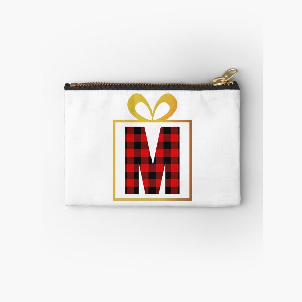 Item preview, Christmas Buffalo Plaid Letter M designed and sold by Coffee Lifestyle.