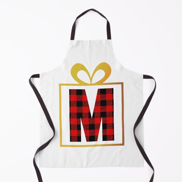 Item preview, Christmas Buffalo Plaid Letter M designed and sold by Coffee Lifestyle.