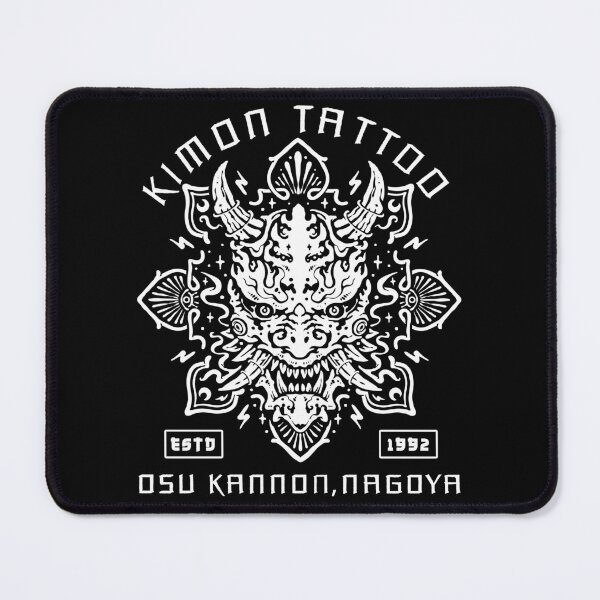 Item preview, Kimon Tattoo Studio Nagoya Japan, Oni Mask Traditional Japanese Demon Tattoos designed and sold by Proverbial Wisdom Design.