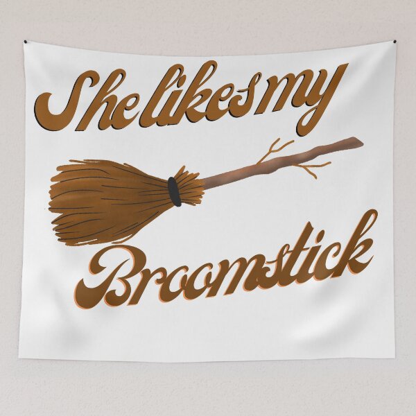 Item preview, Funny She Likes My Broomstick  designed and sold by TheCreativeFab.