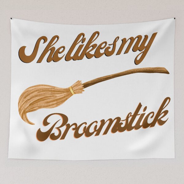 Item preview, Funny She Likes My Broomstick  designed and sold by TheCreativeFab.