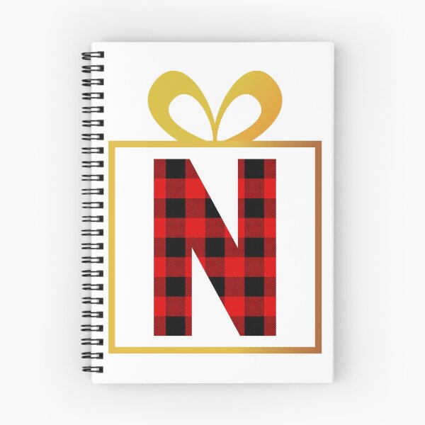 Item preview, Christmas Buffalo Plaid Letter N designed and sold by Coffee Lifestyle.
