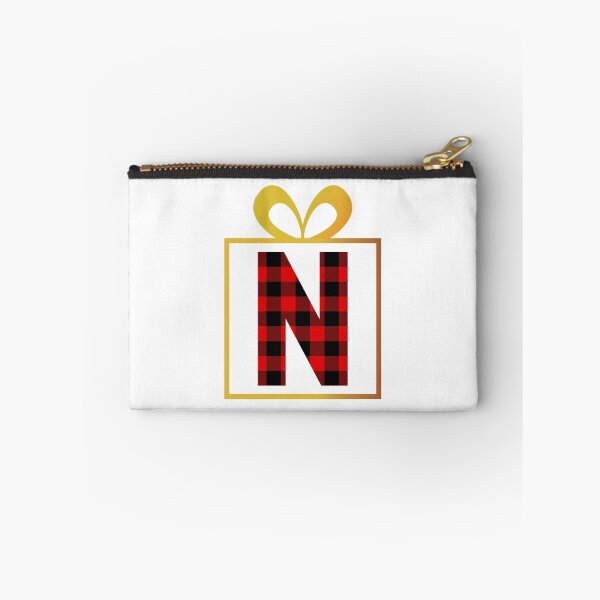 Item preview, Christmas Buffalo Plaid Letter N designed and sold by Coffee Lifestyle.
