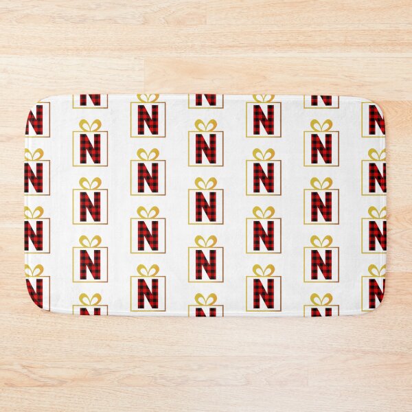 Item preview, Christmas Buffalo Plaid Letter N designed and sold by Coffee Lifestyle.