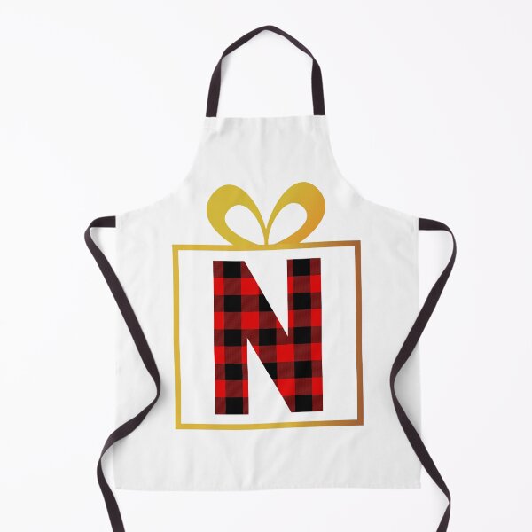 Item preview, Christmas Buffalo Plaid Letter N designed and sold by Coffee Lifestyle.