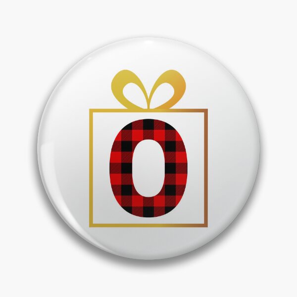 Item preview, Christmas Buffalo Plaid Letter O designed and sold by Coffee Lifestyle.