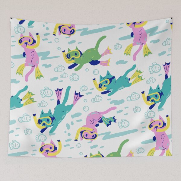 Item preview, swimming cat designed and sold by DerSenat.