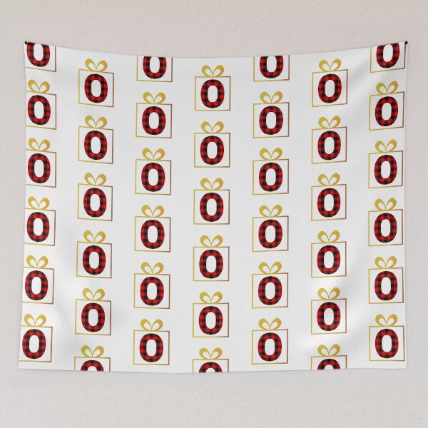 Item preview, Christmas Buffalo Plaid Letter O designed and sold by Coffee Lifestyle.