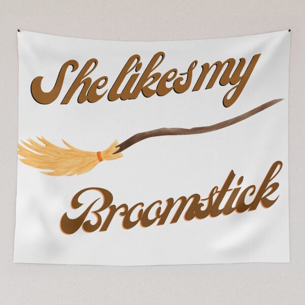 Item preview, Funny She Likes My Broomstick  designed and sold by TheCreativeFab.