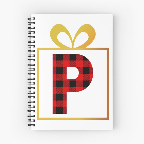 Artikelvorschau, Weihnachts-Büffel-Plaid-Buchstabe P entworfen und verkauft von Coffee Lifestyle.