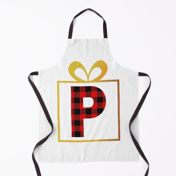 Item preview, Christmas Buffalo Plaid Letter P designed and sold by Coffee Lifestyle.