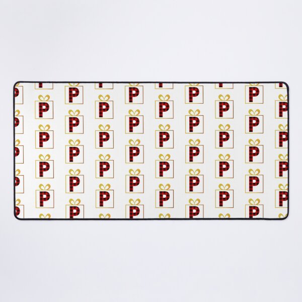 Item preview, Christmas Buffalo Plaid Letter P designed and sold by Coffee Lifestyle.