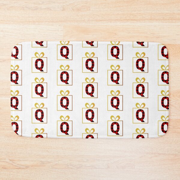 Item preview, Christmas Buffalo Plaid Letter Q designed and sold by Coffee Lifestyle.