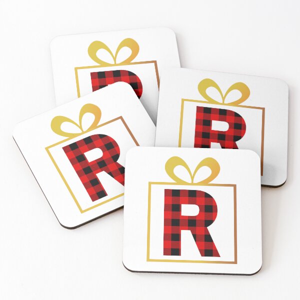 Item preview, Christmas Buffalo Plaid Letter R designed and sold by Coffee Lifestyle.