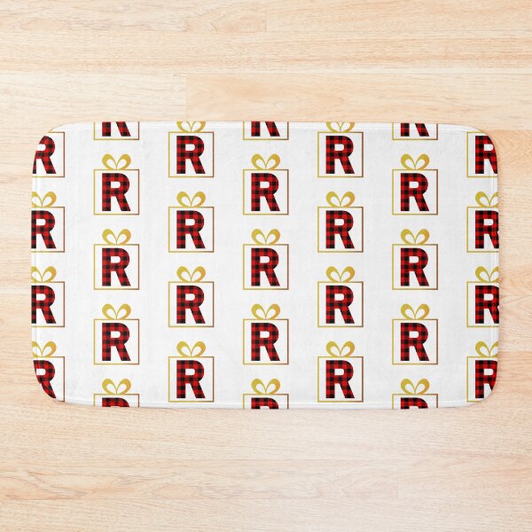 Item preview, Christmas Buffalo Plaid Letter R designed and sold by Coffee Lifestyle.