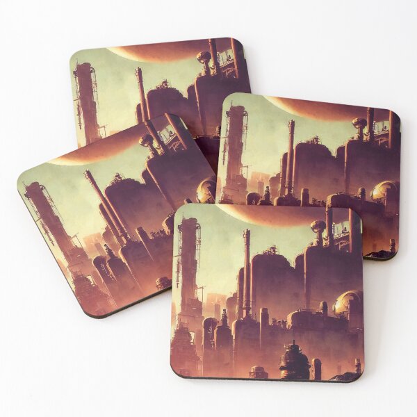 Item preview, Atom Punk Cityscape designed and sold by AM FineArtPrints.