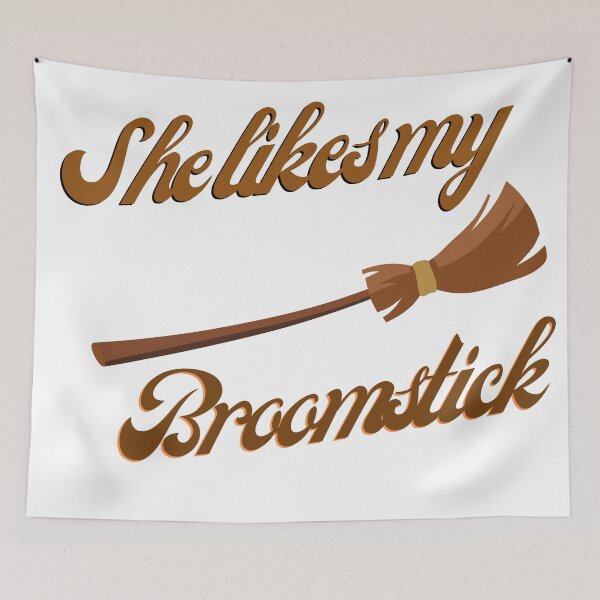 Item preview, Funny She Likes My Broomstick  designed and sold by TheCreativeFab.