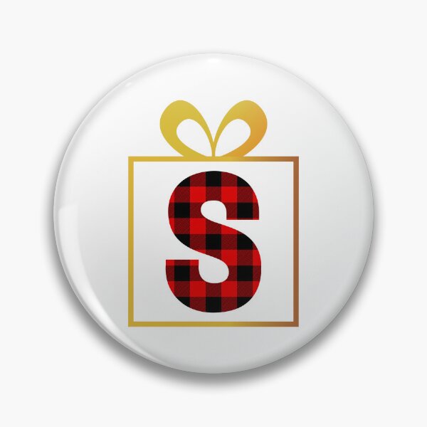 Item preview, Christmas Buffalo Plaid Letter S designed and sold by Coffee Lifestyle.