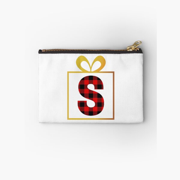 Item preview, Christmas Buffalo Plaid Letter S designed and sold by Coffee Lifestyle.