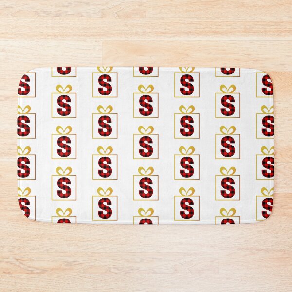 Item preview, Christmas Buffalo Plaid Letter S designed and sold by Coffee Lifestyle.