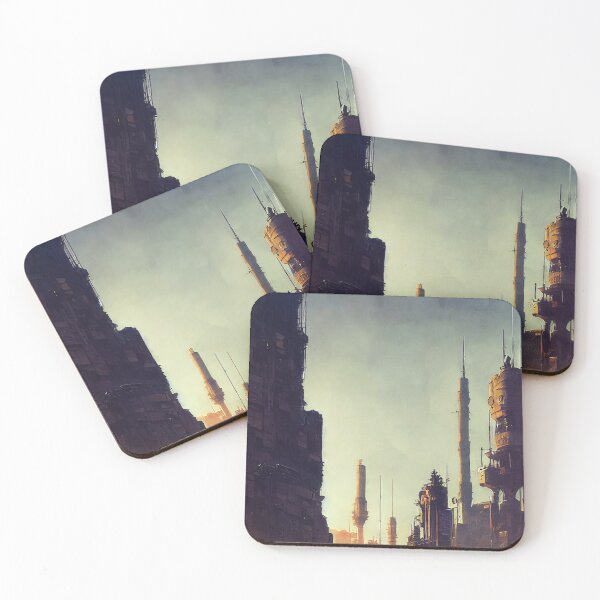 Item preview, Atom Punk Cityscape designed and sold by AM FineArtPrints.