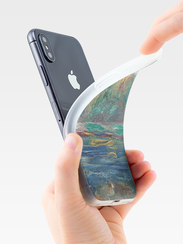 Alternate view of The Blue River Oil Painting by Auguste Renoir iPhone Case & Cover