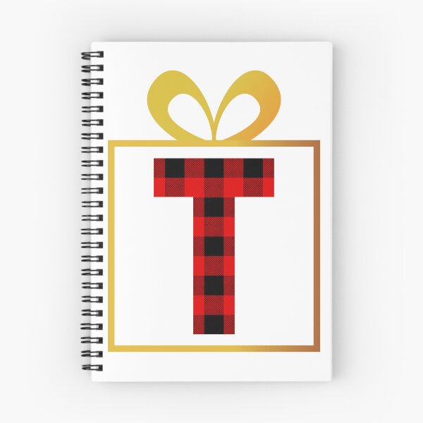 Item preview, Christmas Buffalo Plaid Letter T designed and sold by Lyssarien.