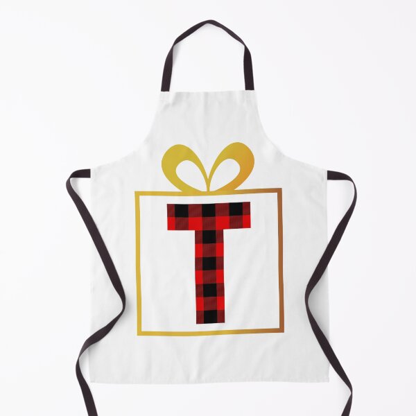 Item preview, Christmas Buffalo Plaid Letter T designed and sold by Coffee Lifestyle.