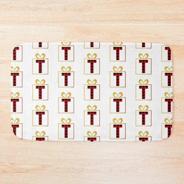 Item preview, Christmas Buffalo Plaid Letter T designed and sold by Coffee Lifestyle.