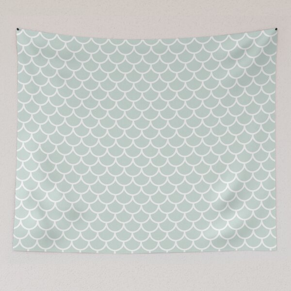 Item preview, Dusty Aqua Fish Scales designed and sold by thelustrous.