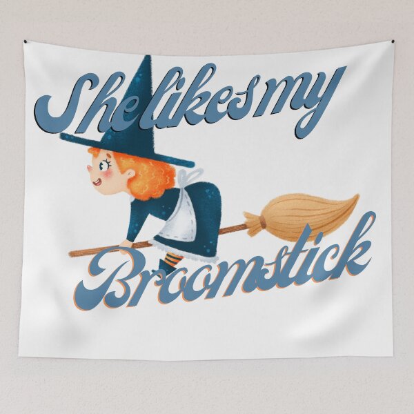 Item preview, Funny She Likes My Broomstick  designed and sold by TheCreativeFab.