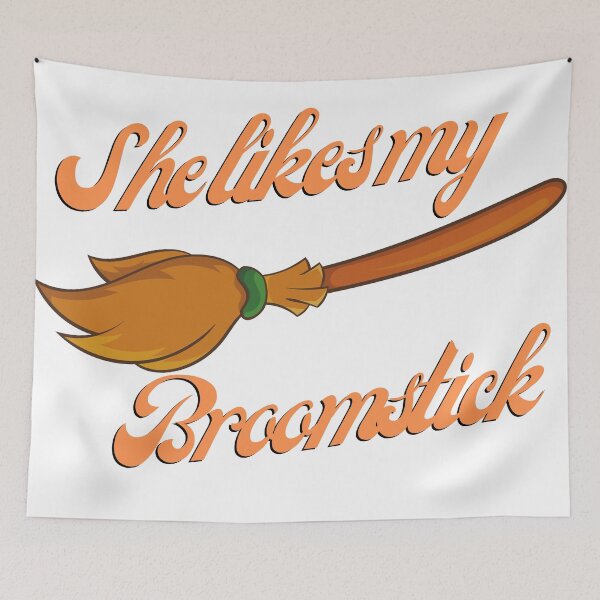 Item preview, Funny She Likes My Broomstick  designed and sold by TheCreativeFab.