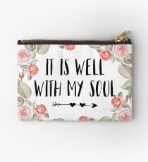 It Is Well With My Soul - Christian Quote Studio Pouch