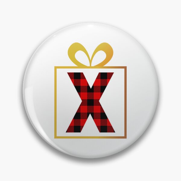 Item preview, Christmas Buffalo Plaid Letter X designed and sold by Coffee Lifestyle.