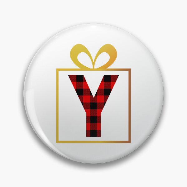 Item preview, Christmas Buffalo Plaid Letter Y designed and sold by Coffee Lifestyle.