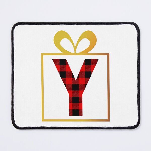 Item preview, Christmas Buffalo Plaid Letter Y designed and sold by Coffee Lifestyle.