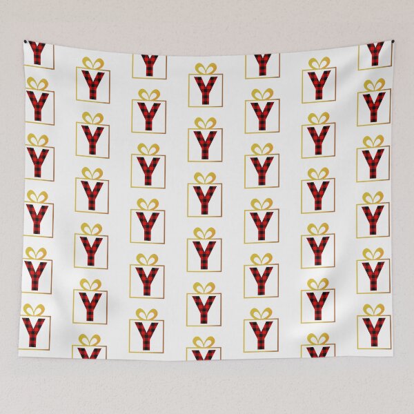 Item preview, Christmas Buffalo Plaid Letter Y designed and sold by Coffee Lifestyle.