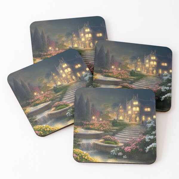 Item preview, Night Mansion, Fantasy Castle, Fairy Kingdom designed and sold by SunDoor Art.