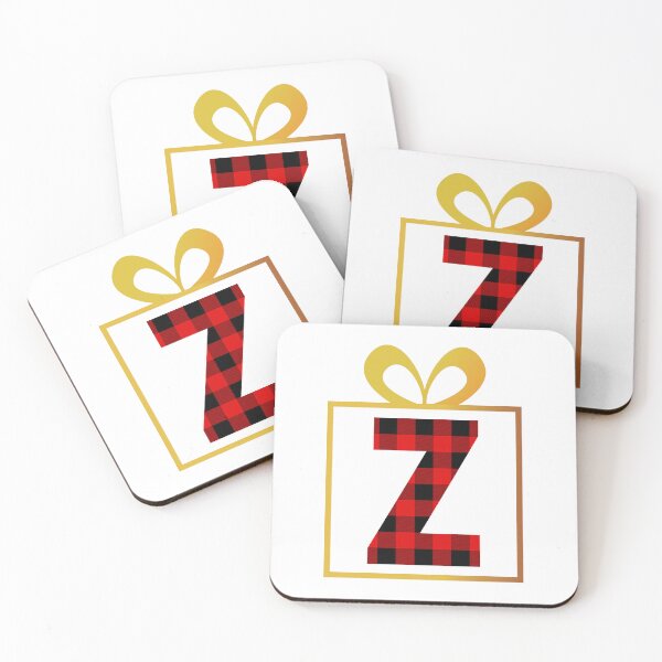 Item preview, Christmas Buffalo Plaid Letter Z designed and sold by Coffee Lifestyle.