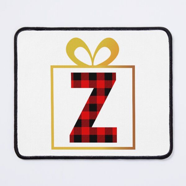 Item preview, Christmas Buffalo Plaid Letter Z designed and sold by Coffee Lifestyle.