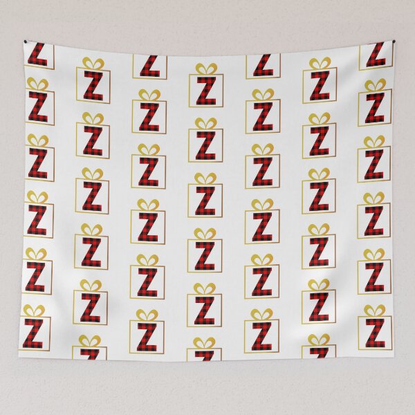 Item preview, Christmas Buffalo Plaid Letter Z designed and sold by Coffee Lifestyle.